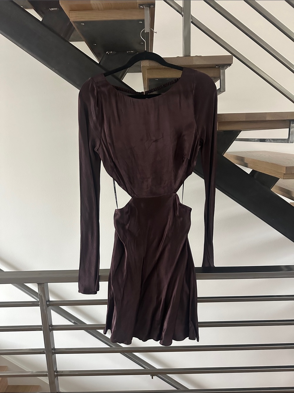 NWOT Shona Joy Brown Backless Dress Size 6